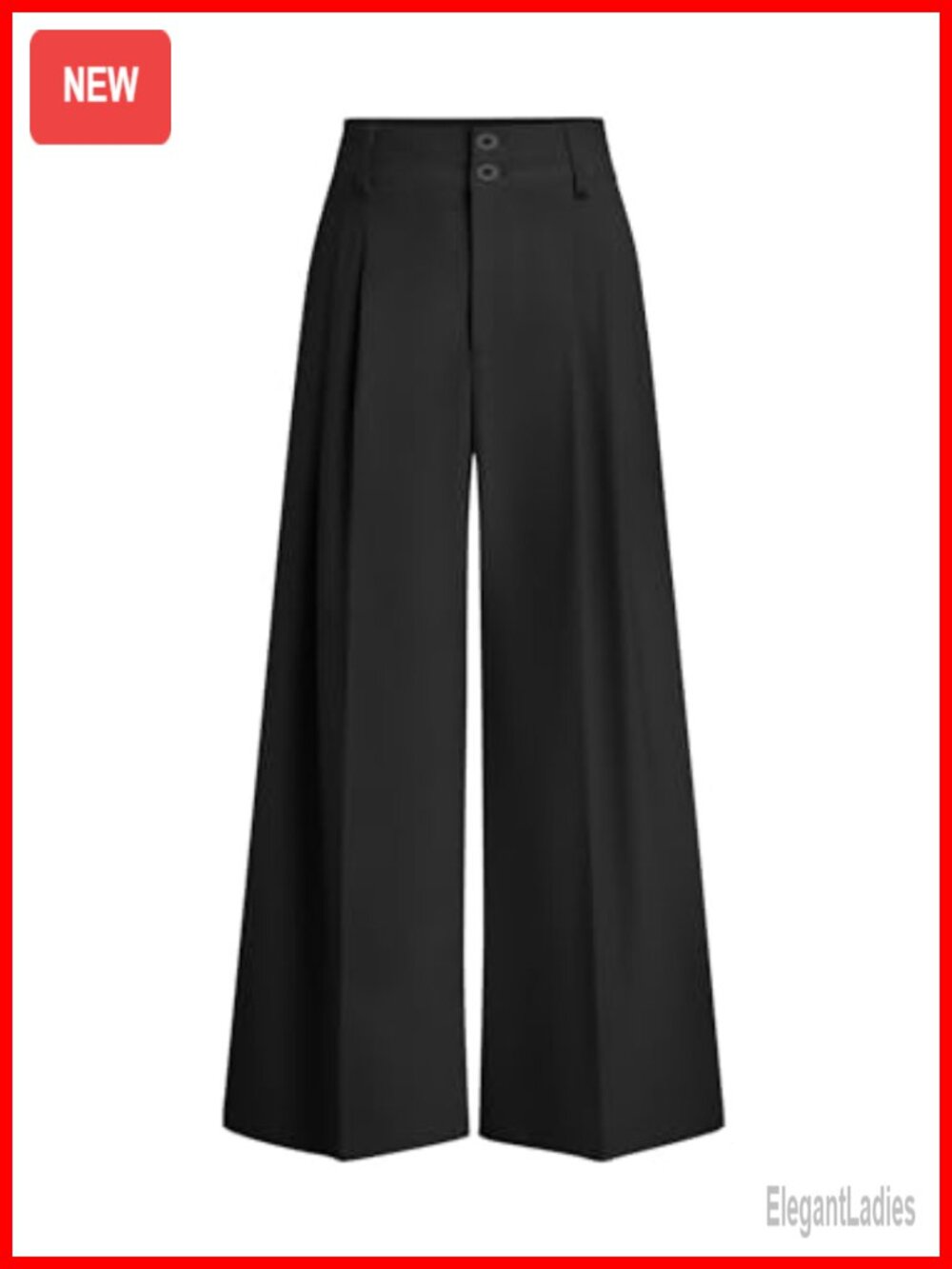 Women's High Waisted Wide Leg Dress Pants Elastic Waist Loose Fit